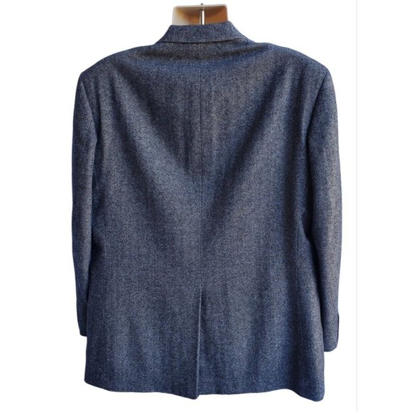 Christian Aujard Camel Hair Blend Herringbone Gray Tweed Sport Coat Blazer L 44R - Picture 3 of 5